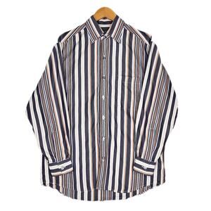 ERMENEGILDO ZEGNA 100% COTTON STRIPED BUTTON‑DOWN SHIRT – MADE IN ITALY – SIZE M